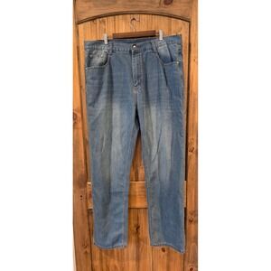 Playbigg Straight Leg Jeans Women Size 40 Blue Good Medium Wash Denim Pants
